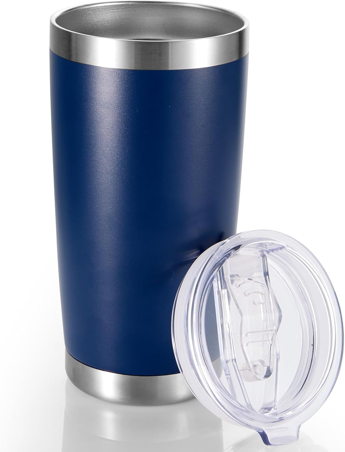 20  Tumblers Bulk Stainless Steel Tumbler with Lid Double Wall Vacuum Insulated Coffee Mug 20oz Powder Coated Cup for Hot and Cold Drinks, Black, 12 pack