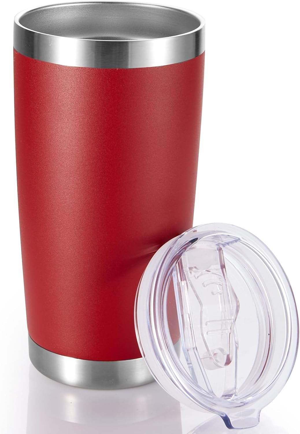 20  Tumblers Bulk Stainless Steel Tumbler with Lid Double Wall Vacuum Insulated Coffee Mug 20oz Powder Coated Cup for Hot and Cold Drinks, Black, 12 pack