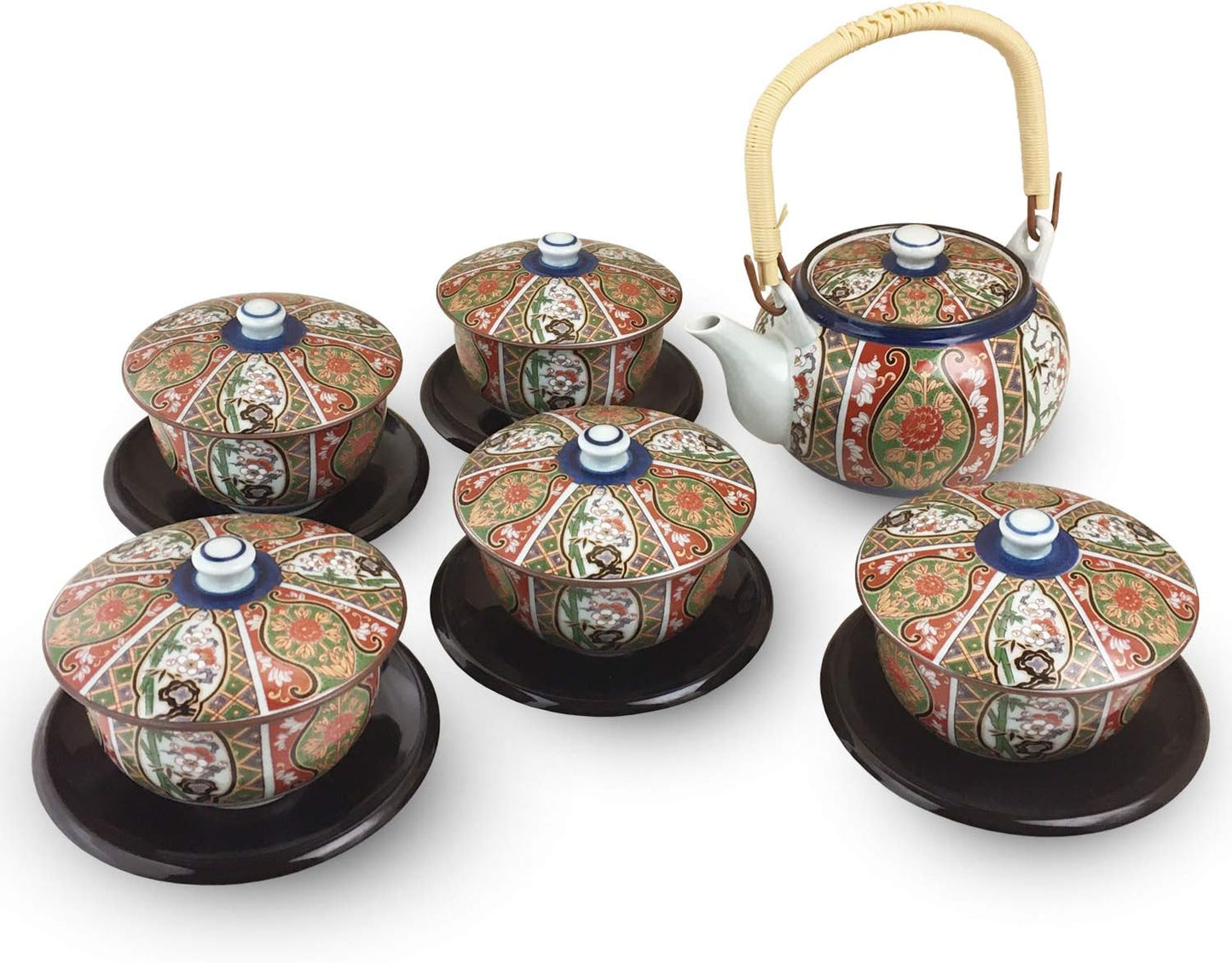 Arita Ware 157281 Kinko Imari Bancha Set with Tea Holder