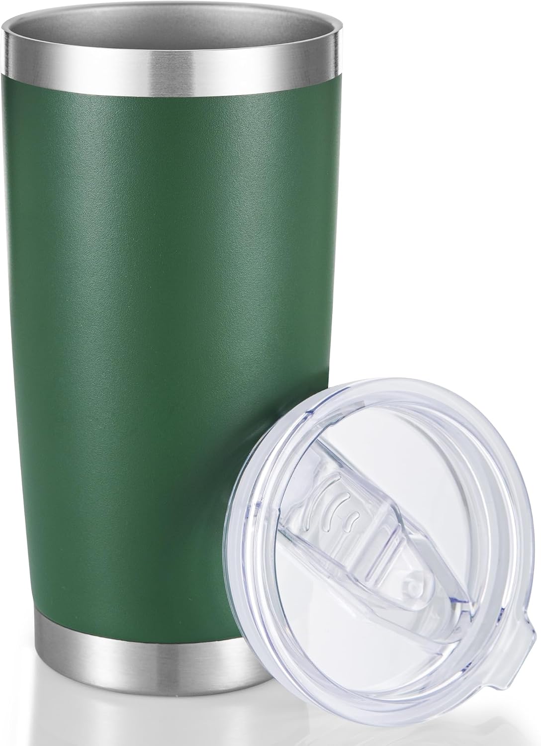 20  Tumblers Bulk Stainless Steel Tumbler with Lid Double Wall Vacuum Insulated Coffee Mug 20oz Powder Coated Cup for Hot and Cold Drinks, Black, 12 pack