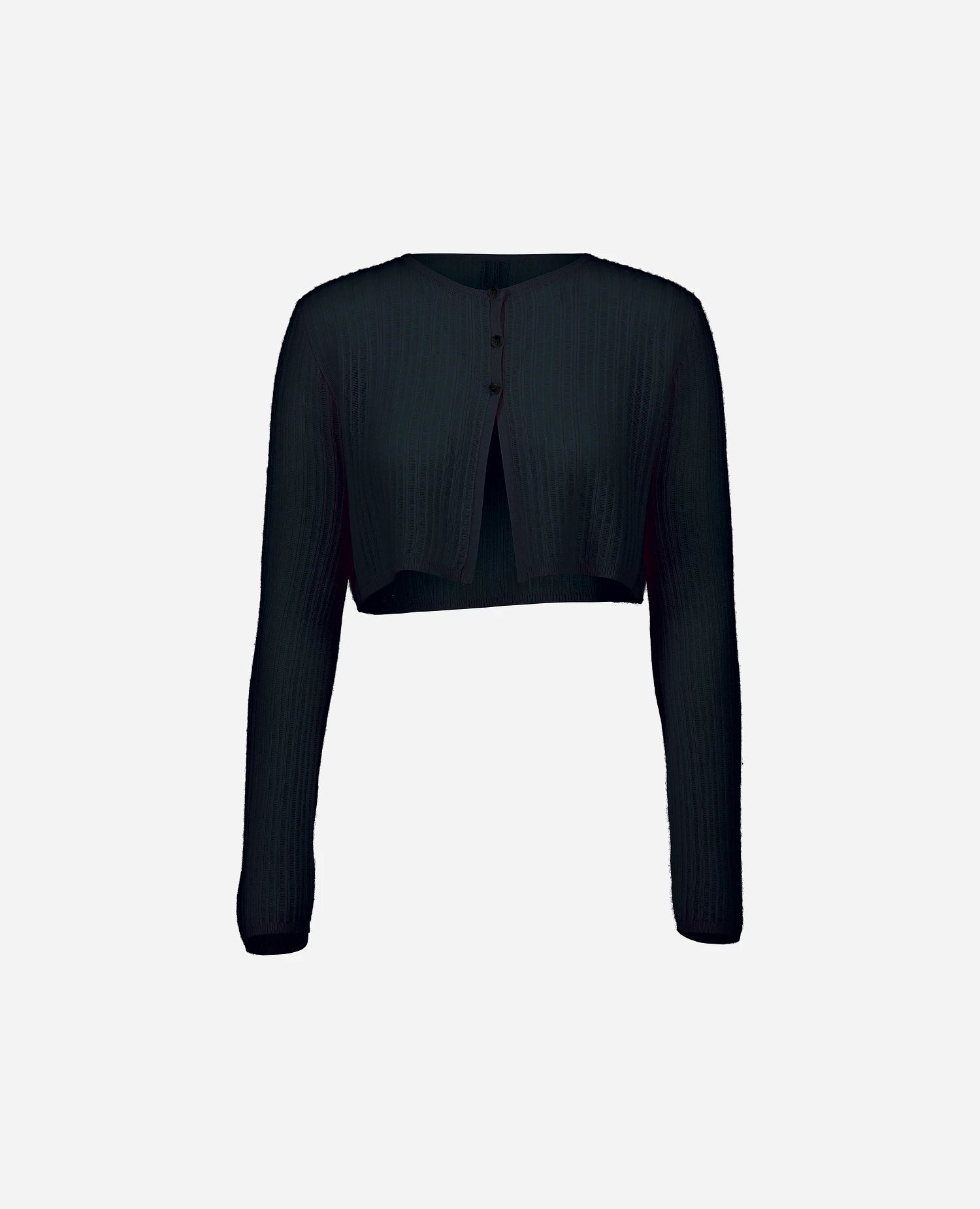 Cashmere Strickjacke in Navy - Gerade Passform