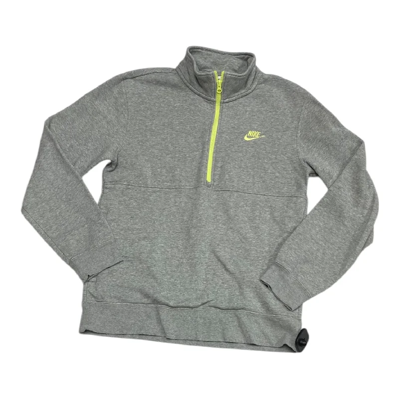 Sweatshirt Collar By Nike In Grey, Size: S