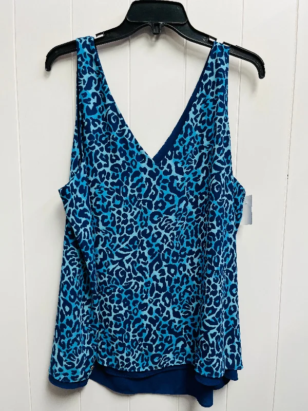 Top Sleeveless Designer By Lilly Pulitzer In Blue, Size: Xl