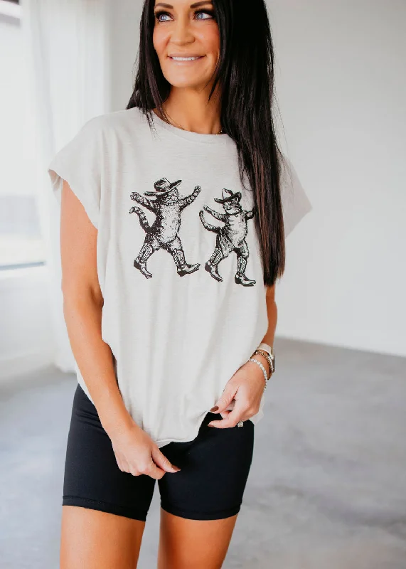 Dancing Cowboy Kitties Tee