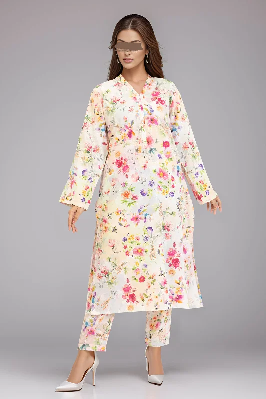 Printed Khaddar Viscose Stitched 2 Piece (Shirt/Trouser)