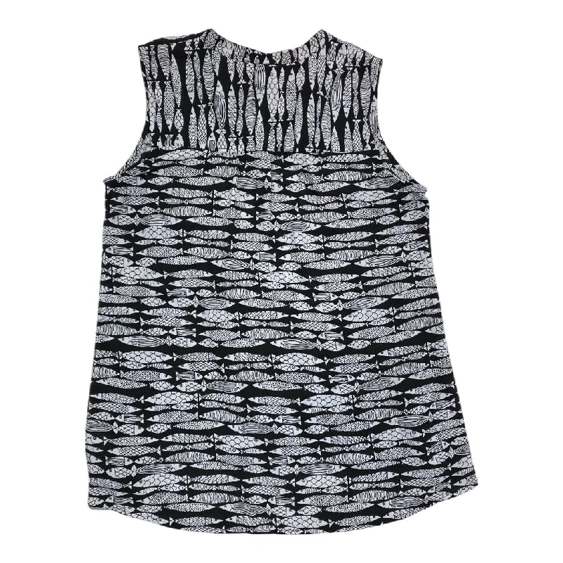 Top Sleeveless By Alfani In Black & Grey, Size: 12