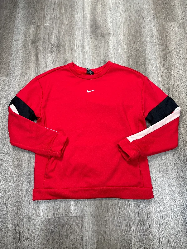 Sweatshirt Crewneck By Nike Apparel In Red, Size: Xs