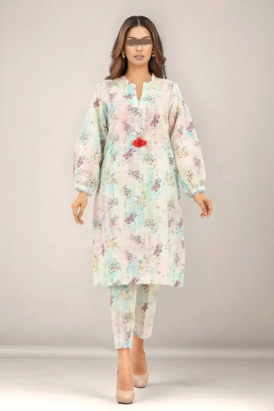 Printed Khaddar Stitched 2 Piece (Shirt/Trouser)