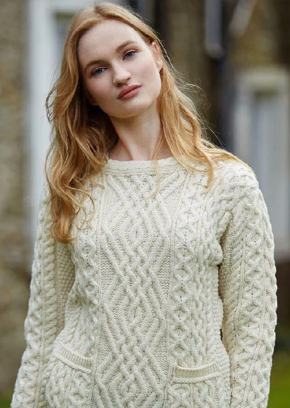 Aran Cable Knit Sweater Natural | Clearance