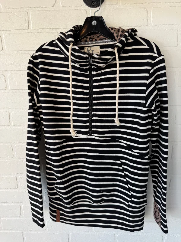 Sweatshirt Hoodie By ampersand ave In Black & White, Size: Xs