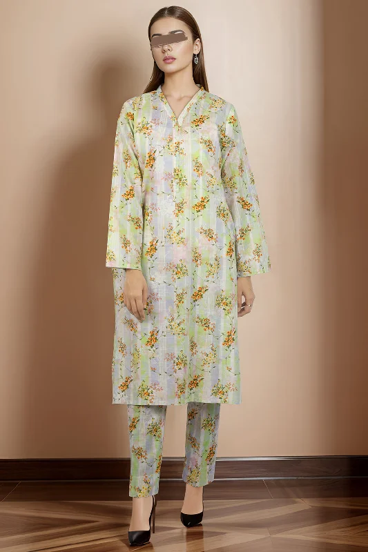 Printed Khaddar Stitched Shirt