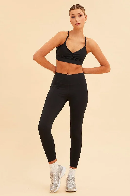 Black Sara Active Full Length Legging