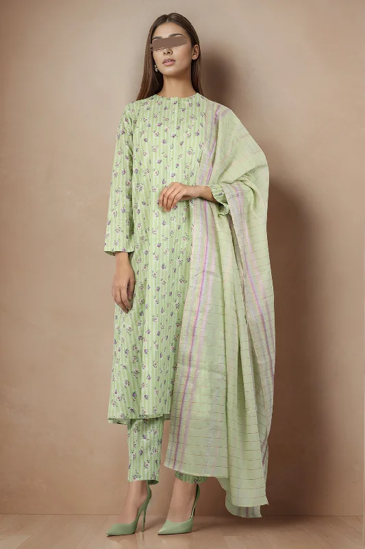 Printed Khaddar Stitched 3 Piece