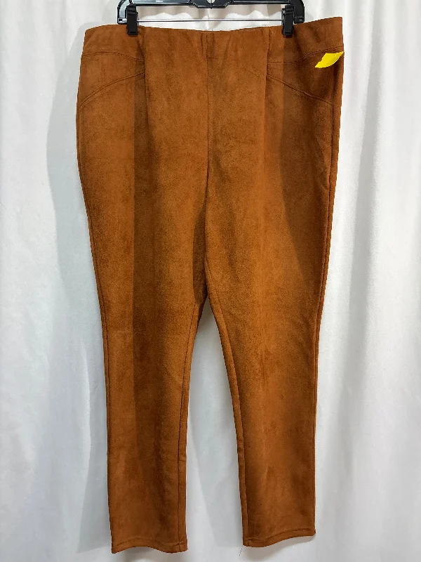 Pants Leggings By Cato In Brown, Size: 22