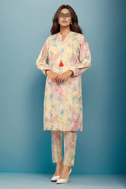 Printed Khaddar Stitched 2 Piece (Shirt/Trouser)