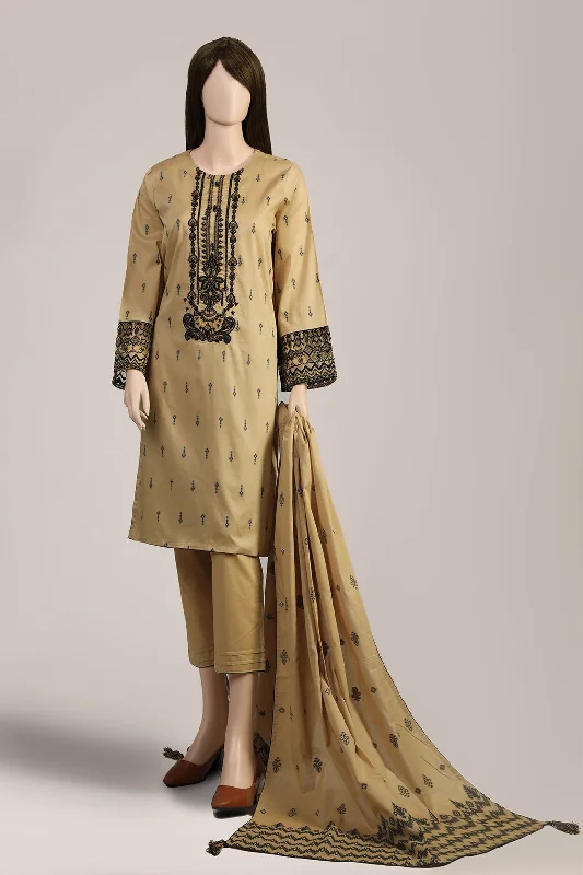 Embroidered Cotton Jacquard Stitched 2 Piece (Shirt/Dupatta)