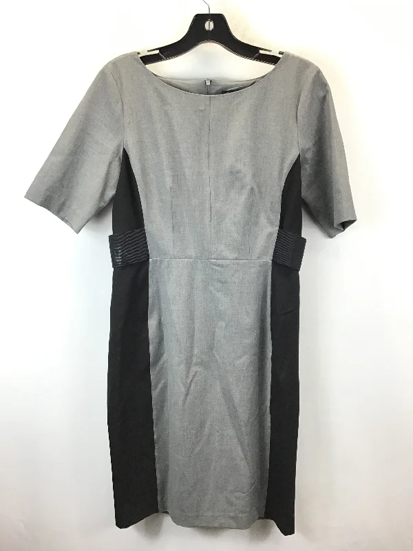 Dress Work By Ann Taylor In Black Grey, Size: 4