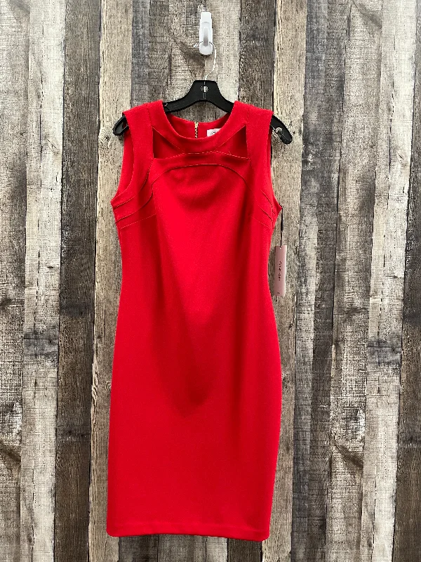 Dress Work By Calvin Klein In Red, Size: M