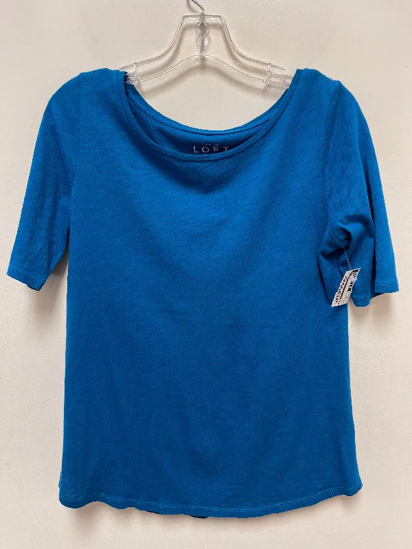 Blue Top Short Sleeve Loft, Size Xs