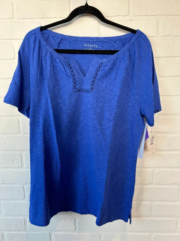 Blue Top Short Sleeve Talbots, Size M