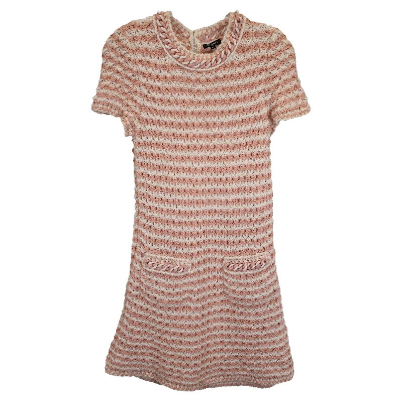 Chanel Shift Mini Dress in Pink Cotton