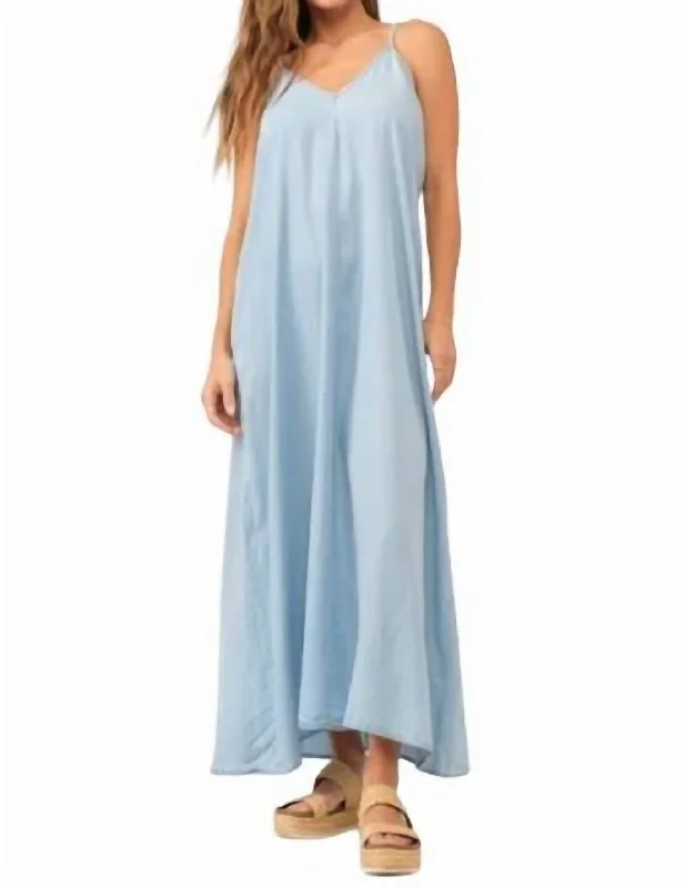 Dana Maxi Dress In Perfect Blue