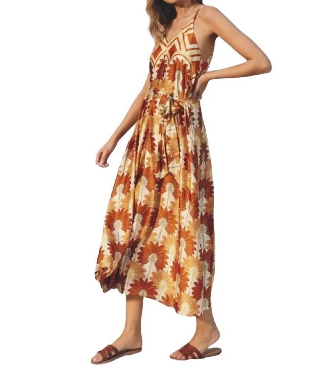 Golden Age Maxi Dress In Hawaiian Sunset