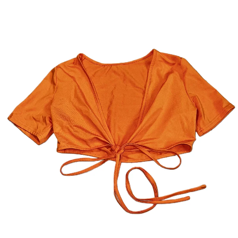 Orange Top Short Sleeve By Shein, Size: S