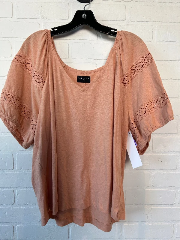 Orange Top Short Sleeve Lane Bryant, Size 3x