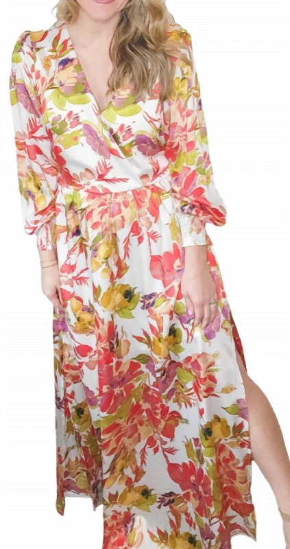 Power Of Love Maxi Dress In Floral Printed