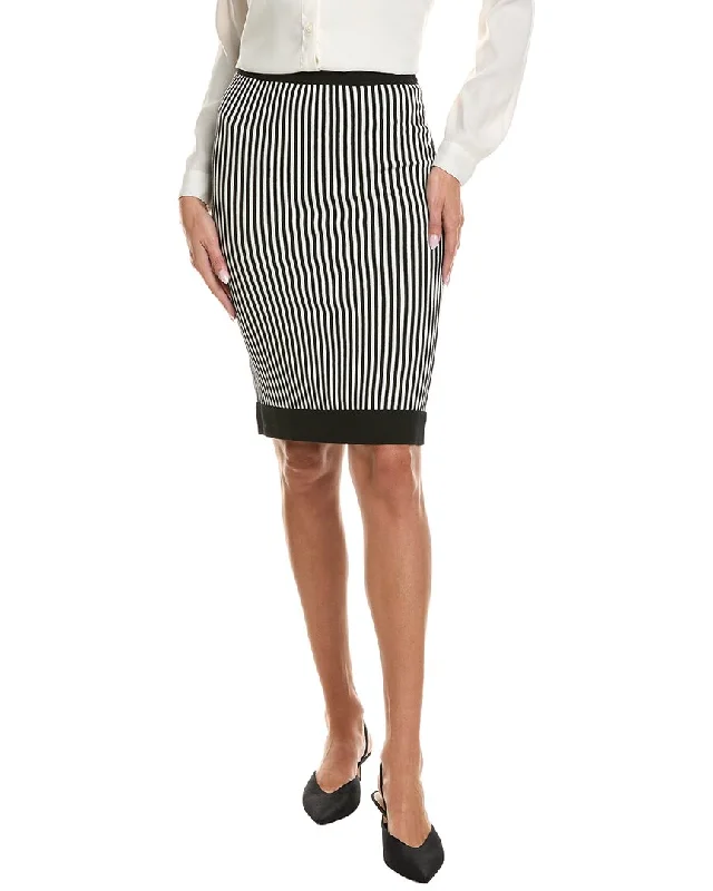 St. John Stripe Pencil Skirt