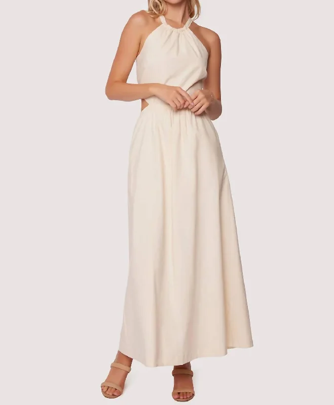 Sunny Business Maxi Dress In Off White