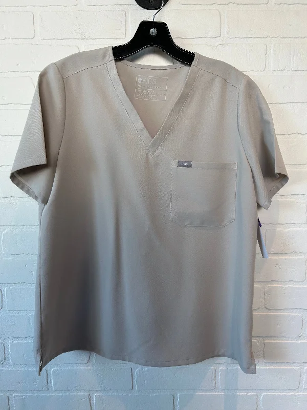 Tan Top Short Sleeve FIGS, Size L