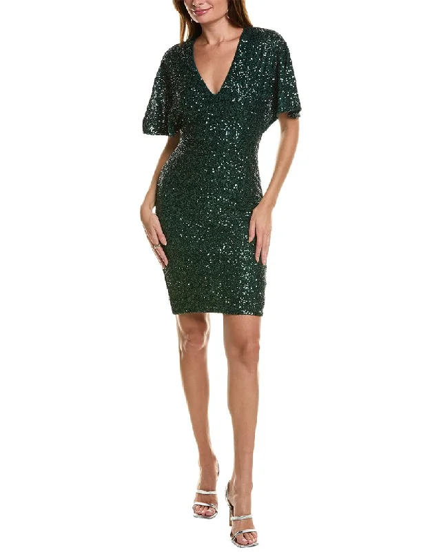 Taylor Sequin Mesh Embellished Mini Dress