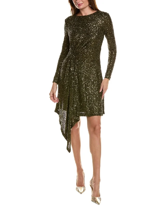 Taylor Sequin Mesh Embellished Mini Dress