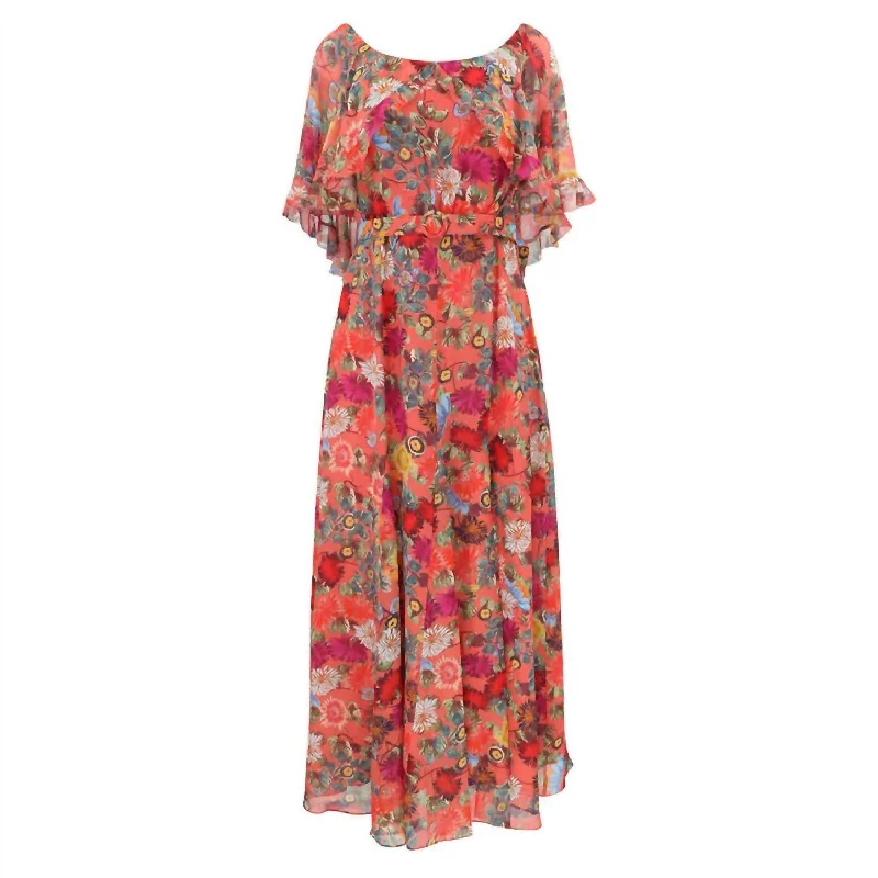 Tiana Maxi Dress In Jardine Coral