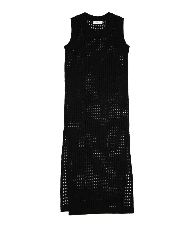 Women's Agnes Crochet Maxi Dress In Black