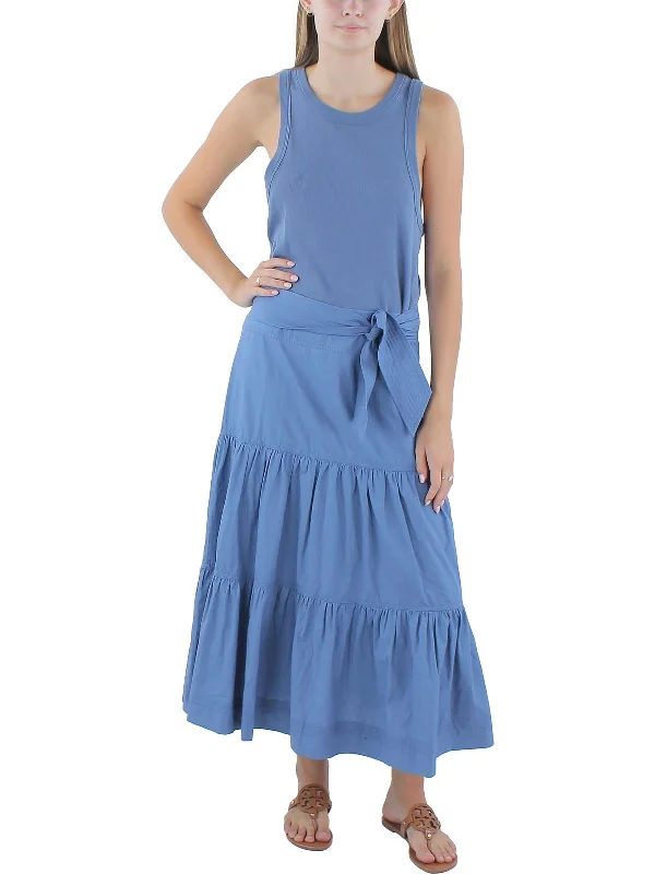 Womens Full Length Tiered Maxi Dress