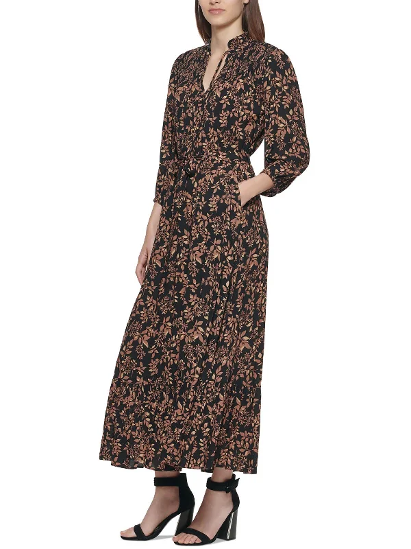 Womens Printed Long Maxi Dress