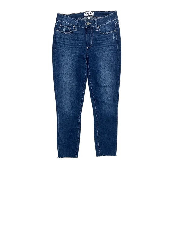 Jeans Cropped By Paige In Blue Denim, Size: 27