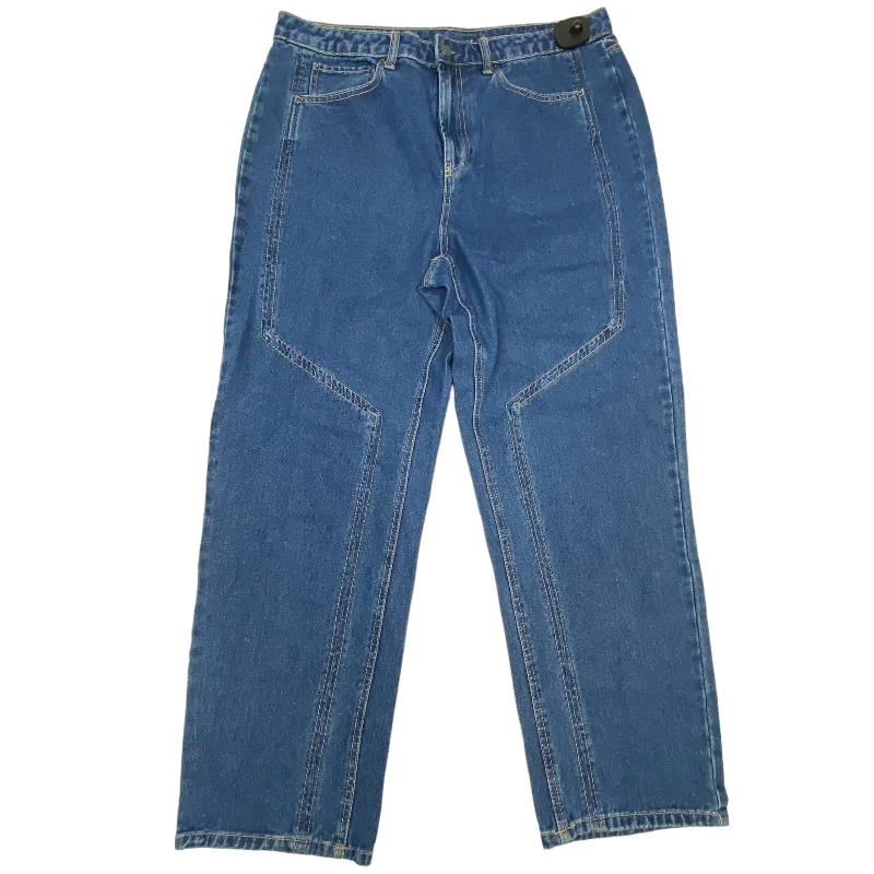 Jeans Straight By Future Collective In Blue Denim, Size: 16