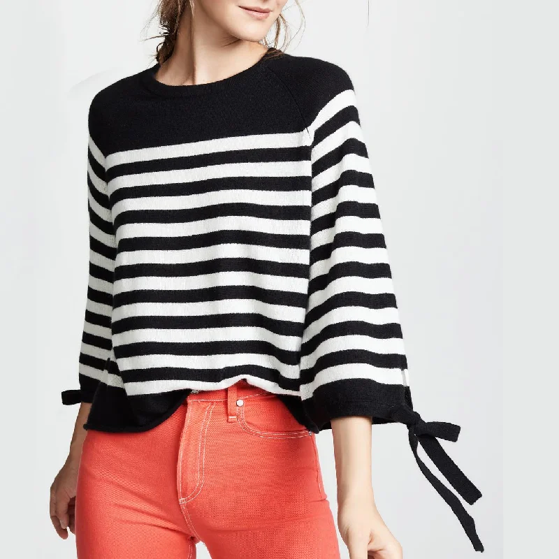 Casey Striped Sweater (Black/Ivory)