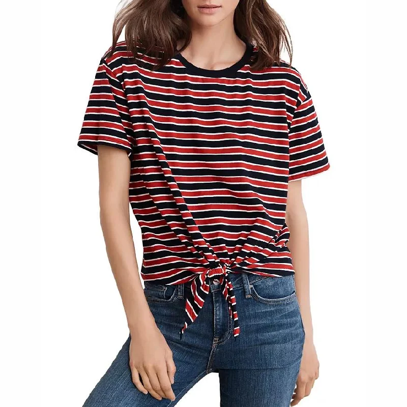 Scarla Striped Tie-Front Tee