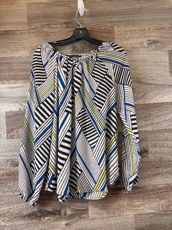 Top Long Sleeve Basic By Zac And Rachel In Striped Pattern, Size: M