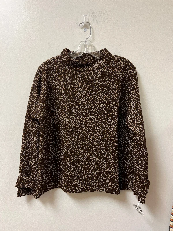 Top Long Sleeve By Ann Taylor In Animal Print, Size: M