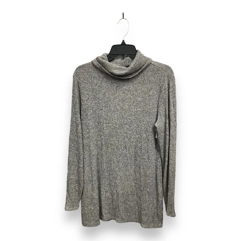 Tunic Long Sleeve By White House Black Market In Grey, Size: L