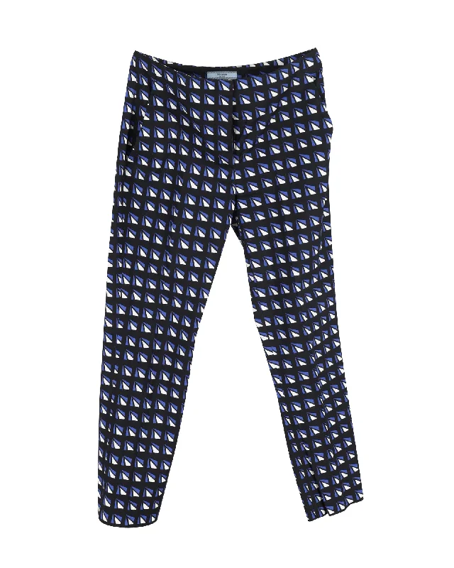 Prada Printed Trousers in Multicolor Polyester