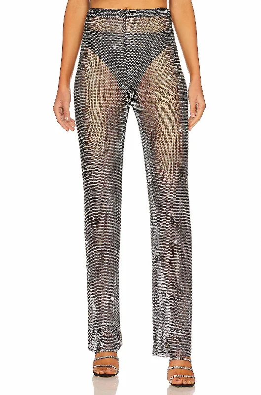 Rhinestone Pant In Black