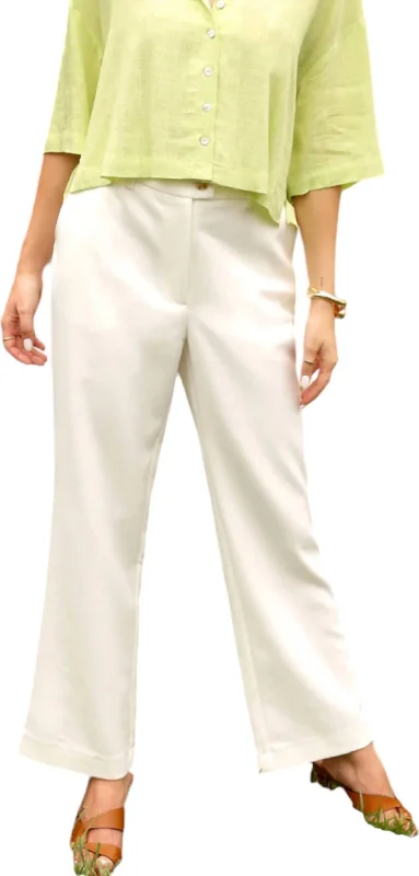 Women's Alex High Waist Trouser In Wht