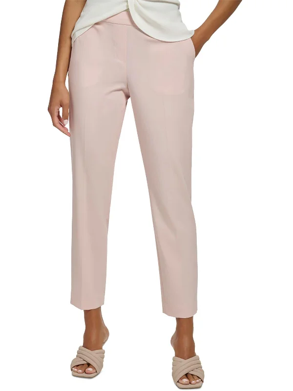 Womens High Rise Business Straight Leg Pants